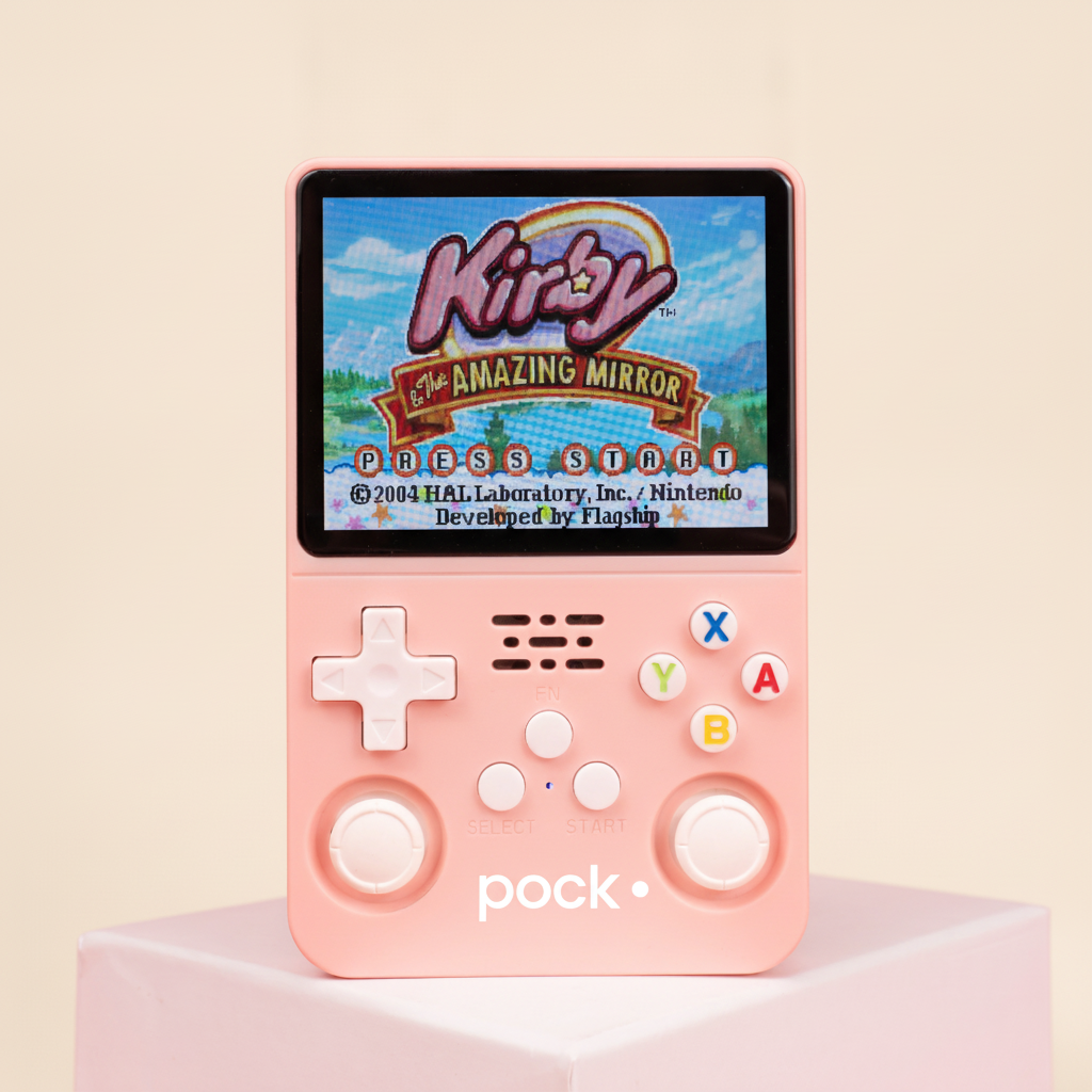 POCK ONE pink retro games console
