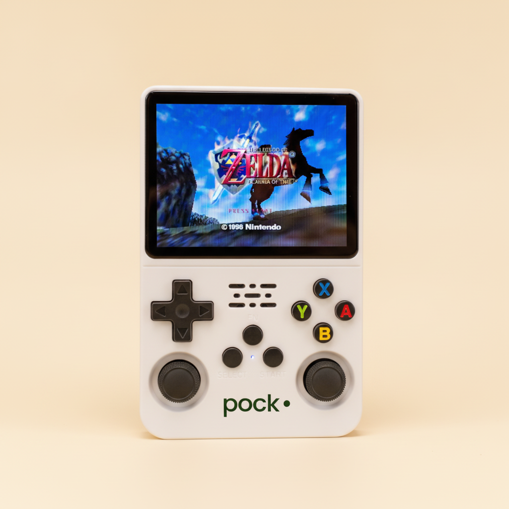 POCK ONE white retro games console