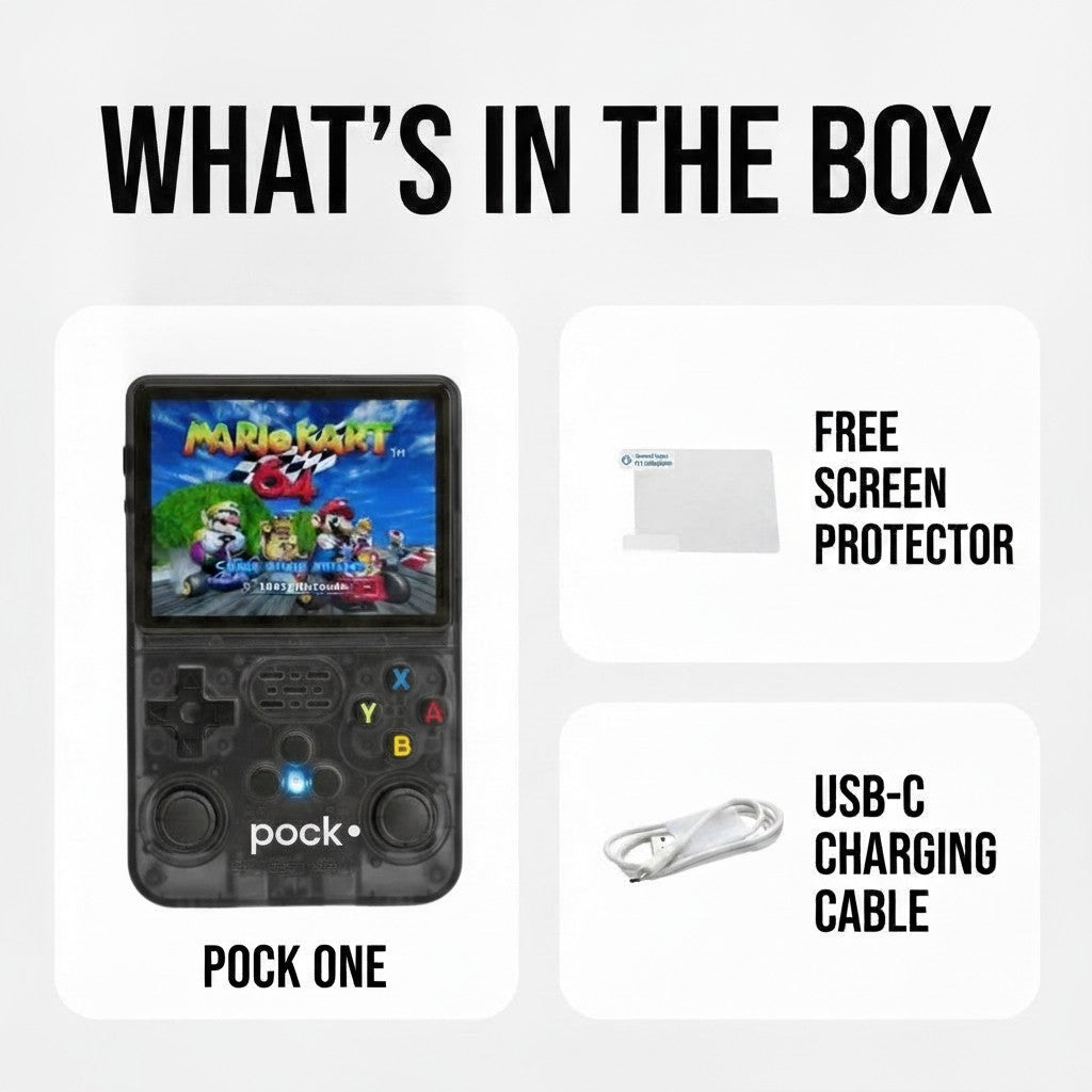 Playing the Pock One handheld console